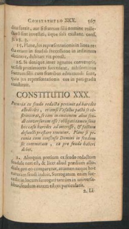 Constitutio XXX.