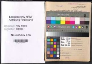 Entnazifizierung Leo Neuenhaus , geb. 29.12.1890 (Haendler)