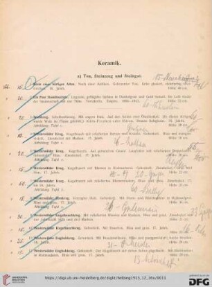 Keramik (Nr. 1-47)