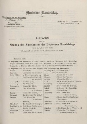 51. Jahrg. Nr. 24., ... den 14. Dezember 1911