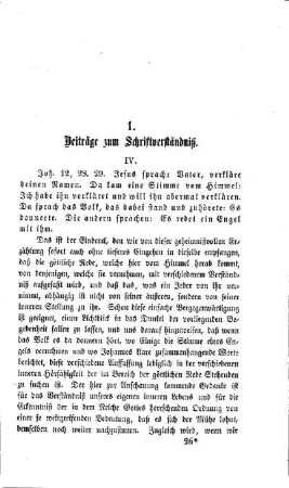 Beiträge zum Schriftverständniß
