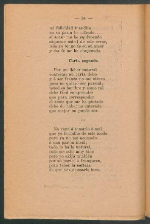 Carta segunda