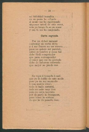 Carta segunda