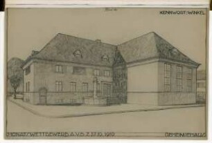 Gemeindehaus Monatskonkurrenz Oktober 1919: Perspektivische Ansicht