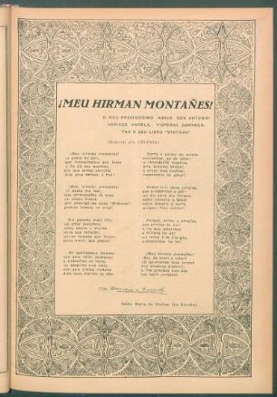 ¡Meu hirman montañés! : O meu preciadísimo amigo Don Antonio Noriega Varela, vísperas d-imprentar o seu libro "Místicas"