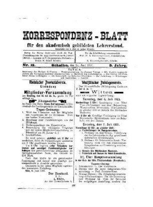 Maisitzung des Berliner Gymnasiallehrer-Vereins