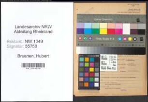 Entnazifizierung Hubert Bruenen , geb. 13.07.1901 (Verwaltungsangestellter)