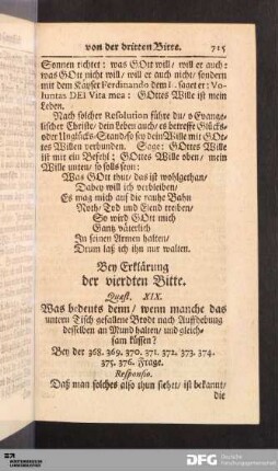 Bey Erklärung der vierdten Bitte.