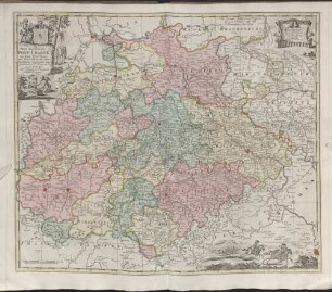 Neue Sächsische Post-Charte : mit denen Post-Wegen und Strassen wie viel Meilen die Stationes von ein ander liegen ; mit Königl. und Churfurstl. Sachss. Privilegio