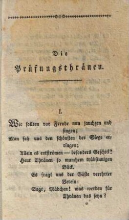 Gesang am Schluße der Mädchenprüfung in der katholischen obern Stadtpfarrschule in Regensburg : den 9ten September 1824