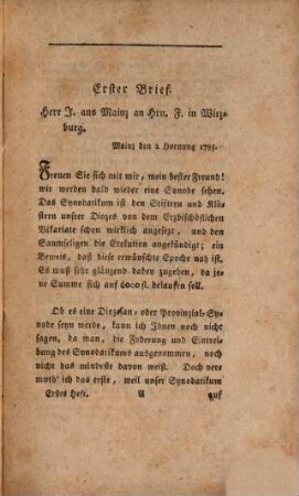 Beyträge zum deutschen Kirchenrecht, 1. 1786