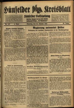 Zweite Ausgabe vom Dienstag, den 25. Oktober 1932.