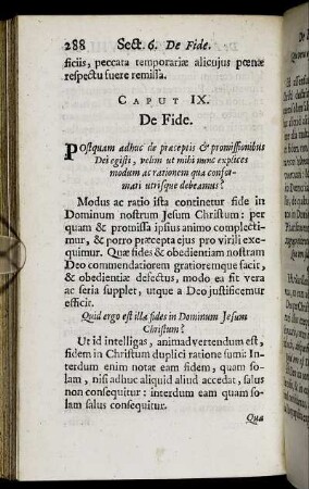 Caput IX. De Fide.