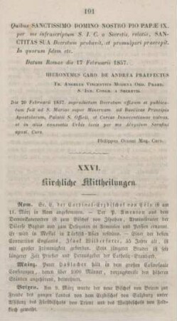 191-192 Kirchliche Mittheilungen