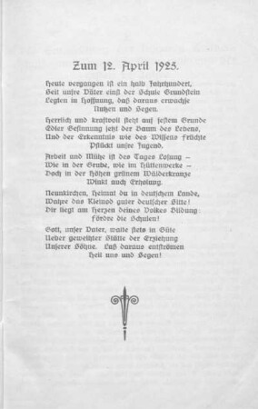 Zum 12. April 1925.