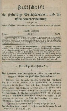 Januar-Dezember 1870 = No. 1-12