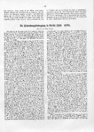 Die Erweckungsbewegung in Berlin (1810-1830)