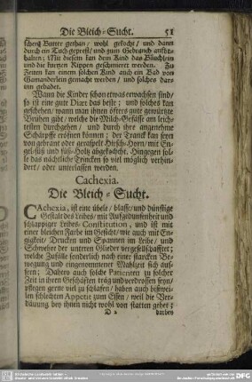 Cachexia. Die Bleich-Sucht
