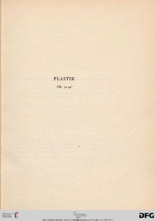 Plastik (Nr. 32-44)