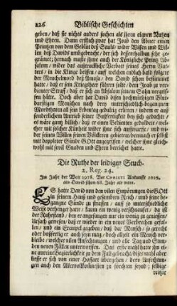 Die Ruthe der leidigen Seuch. 2. Reg. 24.