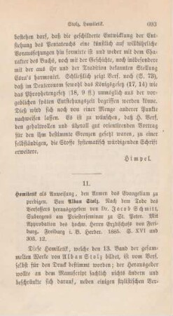 693-698 [Rezension] Stolz, Alban, Homiletik als Anweisung, den Armen das Evangelium zu predigen