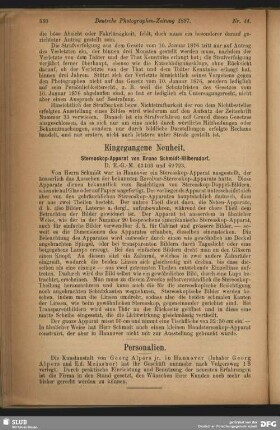 Eingegangene Neuheit