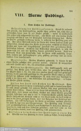 VIII. Warme Puddings