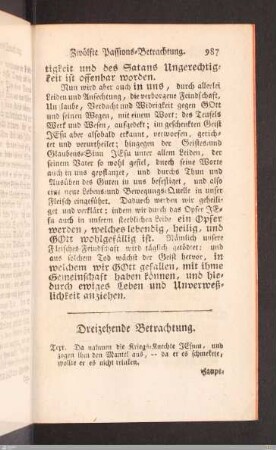Dreizehende Passions-Betrachtung.