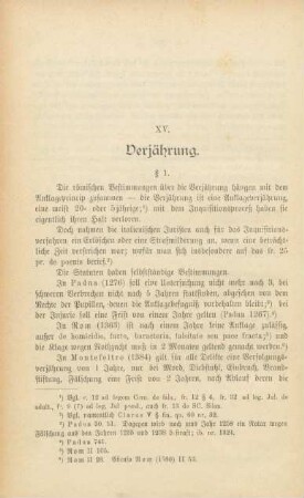 XV. Verjährung