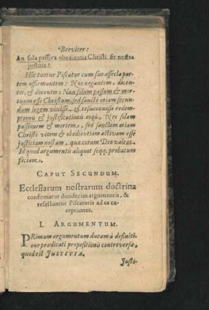 Caput Secundum. Ecclesiarum nostrarum doctrina confirmatur duodecim argumentis ...