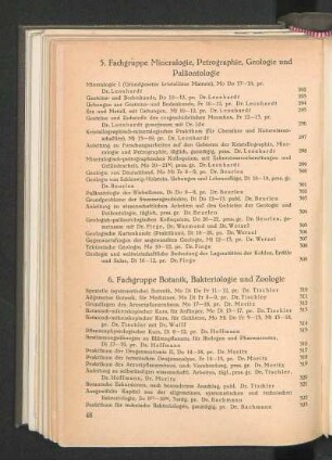 6. Fachgruppe Botanik, Bakteriologie und Zoologie