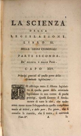 La Scienza della Legislazione, 4