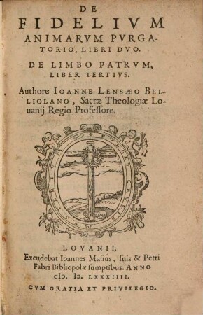 De fidelium animarum purgatorio : libri II