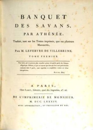 Banquet des savans, 1