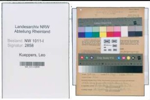 Entnazifizierung Leo Kueppers , geb. 13.04.1907 (Schreiner)