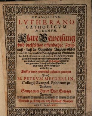 Evangelium Lutherano Catholicum aeternum