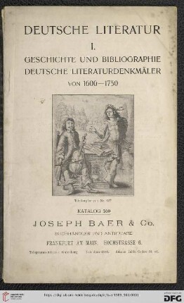 Nr. 560: Deutsche Literatur: Geschichte und Bibliographie deutsche Literaturdenkmäler von 1600-1750