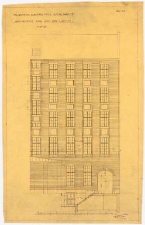 AEG-Hauptverwaltungsgebäude, Berlin: Hoffassadenansicht, 1:50