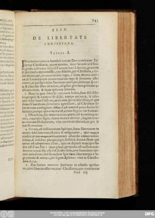 XLIV. De Libertate Christiana.
