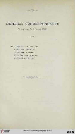 Membres correspondants