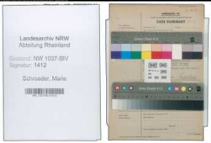 Entnazifizierung Marie Schroeder , geb. 11.06.1902 (Lehrerin)