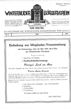 Nr. 5 Mai 1957