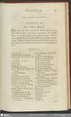 Classe X. Têtes d'illustres Modernes