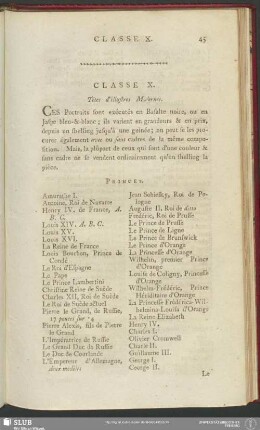 Classe X. Têtes d'illustres Modernes