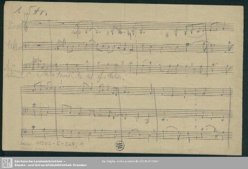 Mit Fried' und Freud' ich fahr' dahin - Mus.11302-E-527,1 : Coro maschile, vl, vlc; RMWV 216