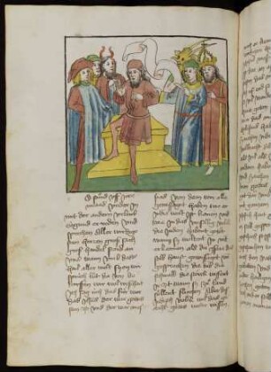 Federzeichnung: Rede des Schiedsmannes Jeremias
