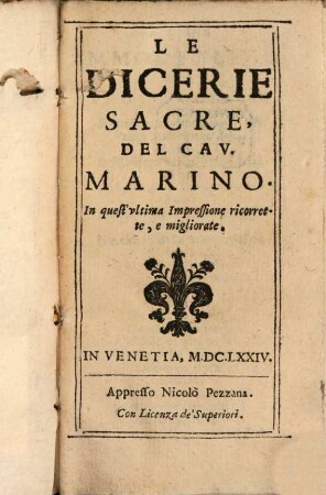 Le dicerie sacre
