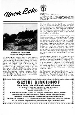 Wieder auf Spuren der Sülldorfer Vorgeschichte
