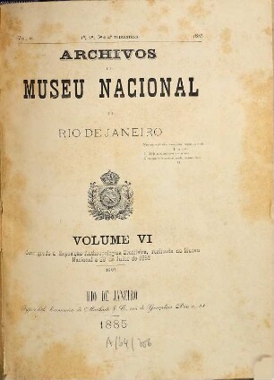 Arquivos do Museu Nacional. 6. 1885