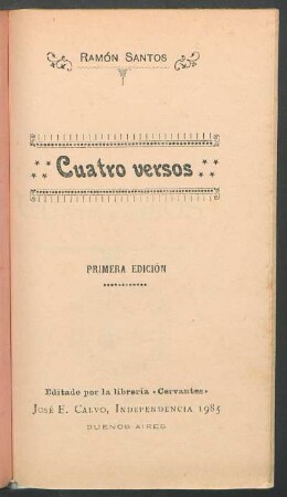 Cuatro versos